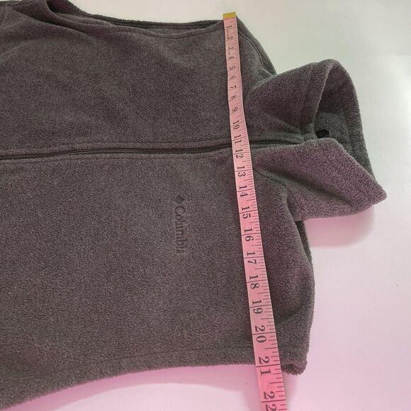 VINTAGE Columbia Vest Mens XL Gray Fleece Full Zip‎ Sleeveless Outerwear - Picture 8 of 9